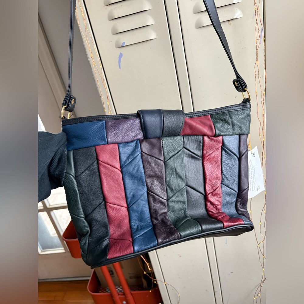 La Covina Leather Patchwork Purse - image 10